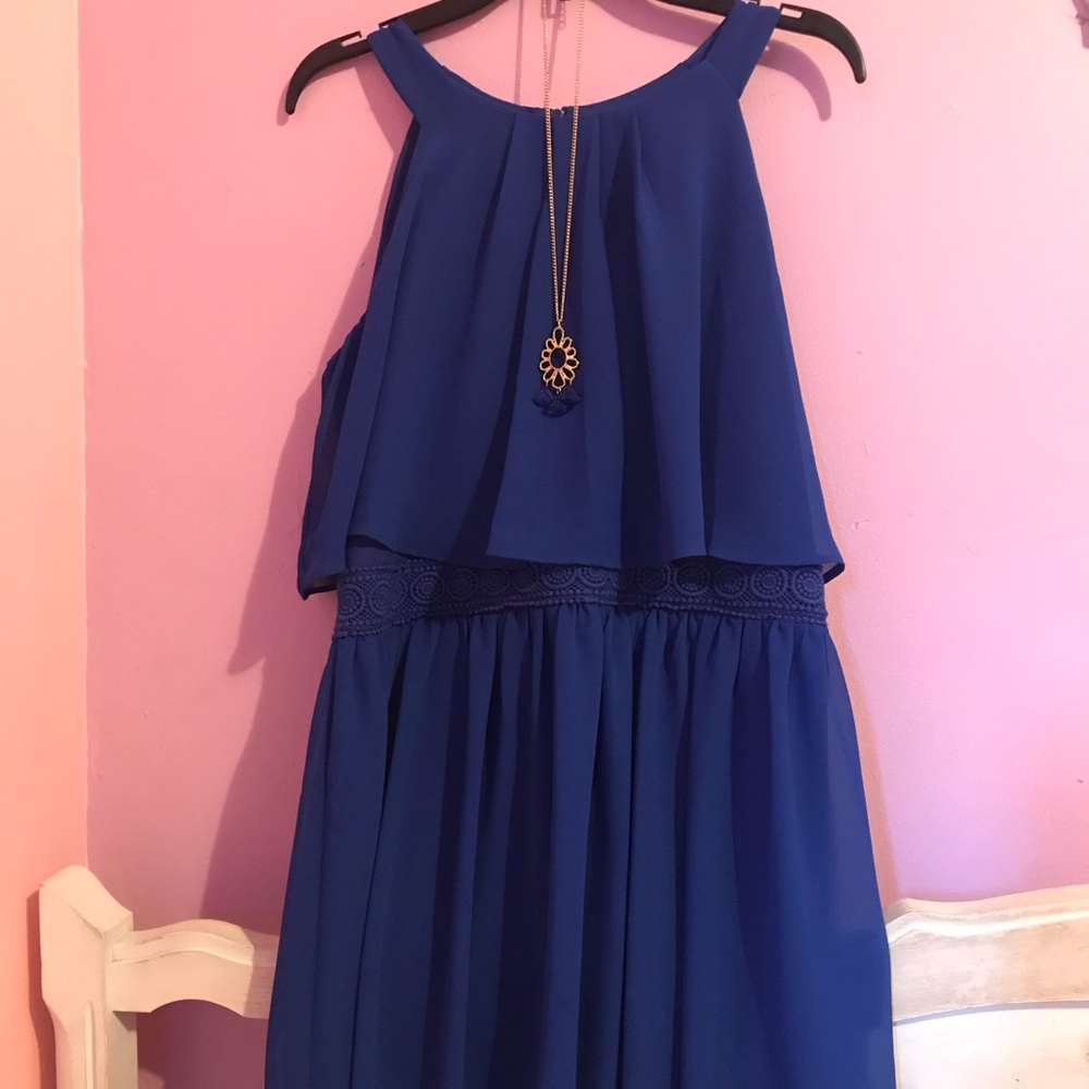 Amy’s closet royal blue dress